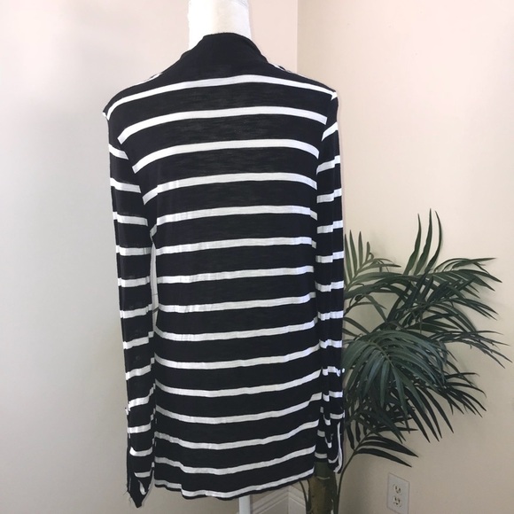 2/$20 Bay Studio Long Stripe Open Front Cardigan LP - Picture 4 of 5